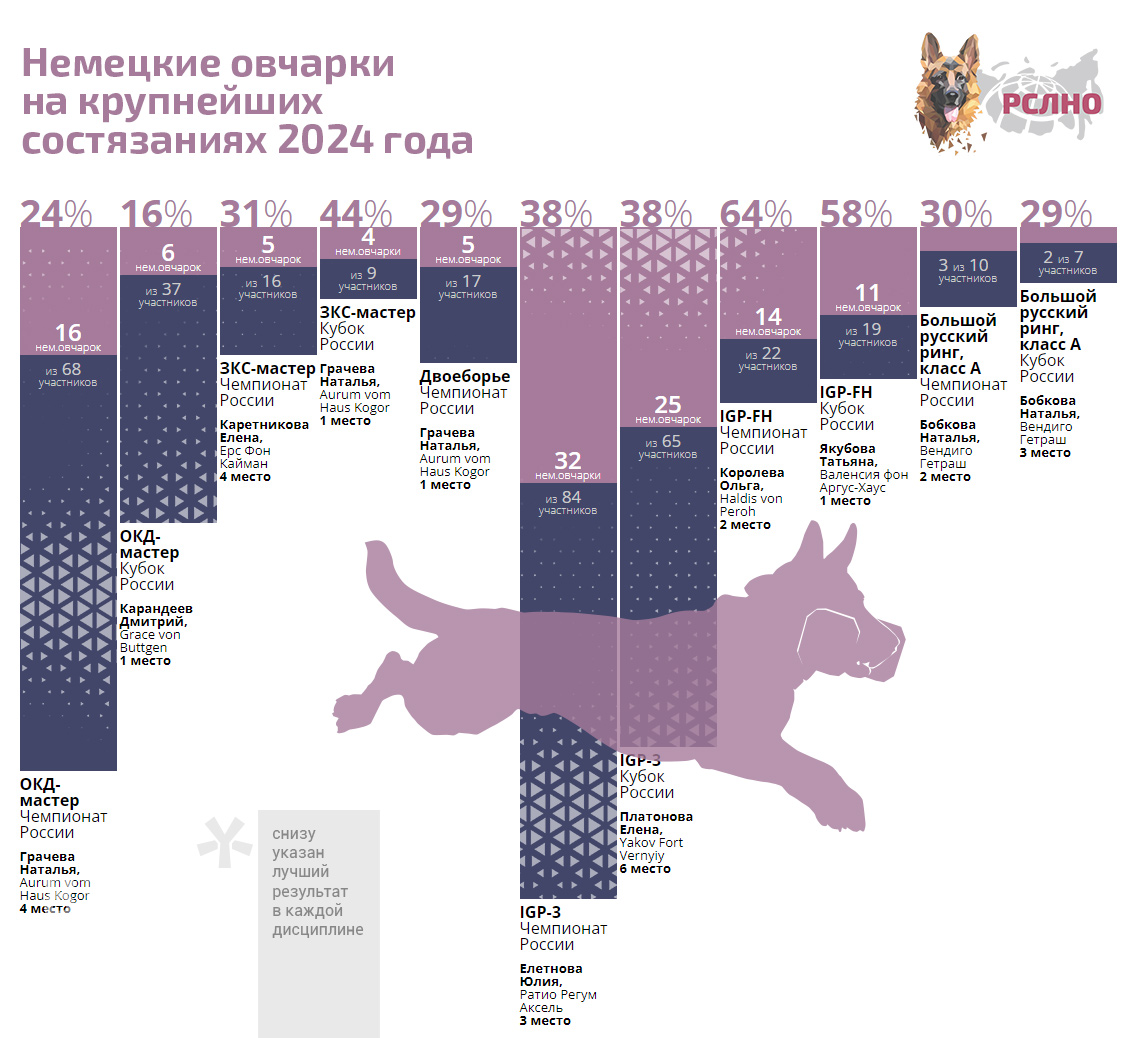 Немецкие овчарки на крупнейших состязаниях 2024 года